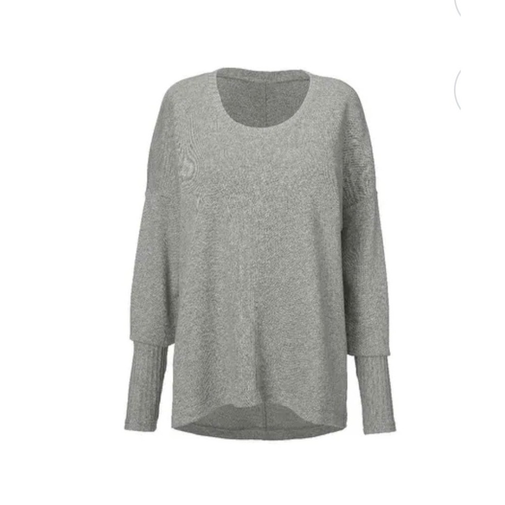 Cabi Sweatshirt Womens Medium Gray Excellent Ribbed Cuff Oversized Style 6333